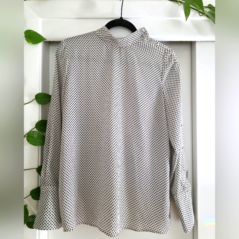 Black and White Polka Dot Blouse